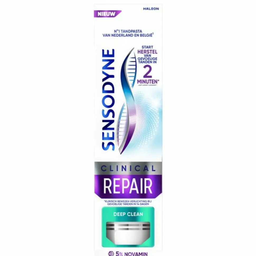 3x Sensodyne Tandpasta Clinical Repair Deep Clean 75 ml