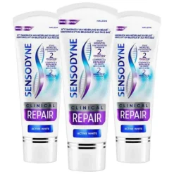 3x Sensodyne Tandpasta Clinical Repair Active White 75 ml