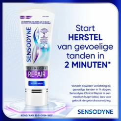 3x Sensodyne Tandpasta Clinical Repair Active White 75 ml