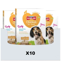 10x Smolke Hondenvoer Vers Gestoomd Kip 395 gr