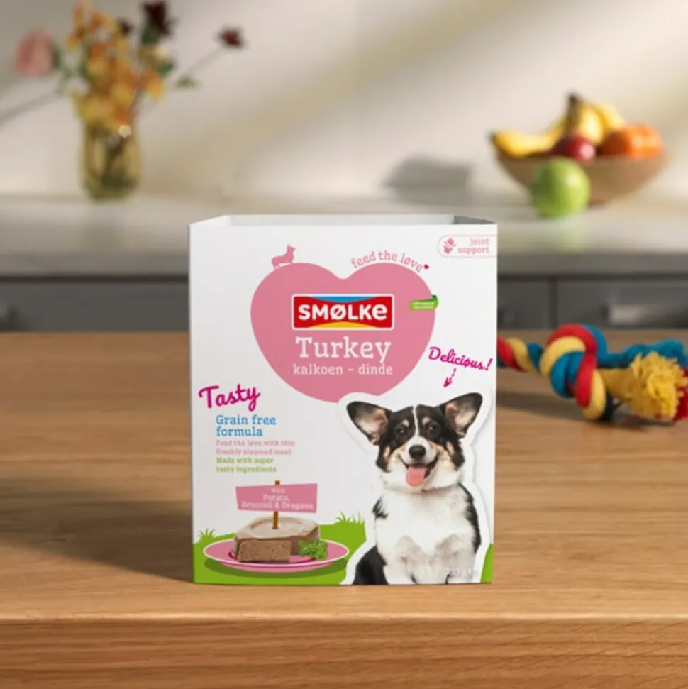 10x Smolke Vers Gestoomd Hondenvoer Nat Turkey 395 gr