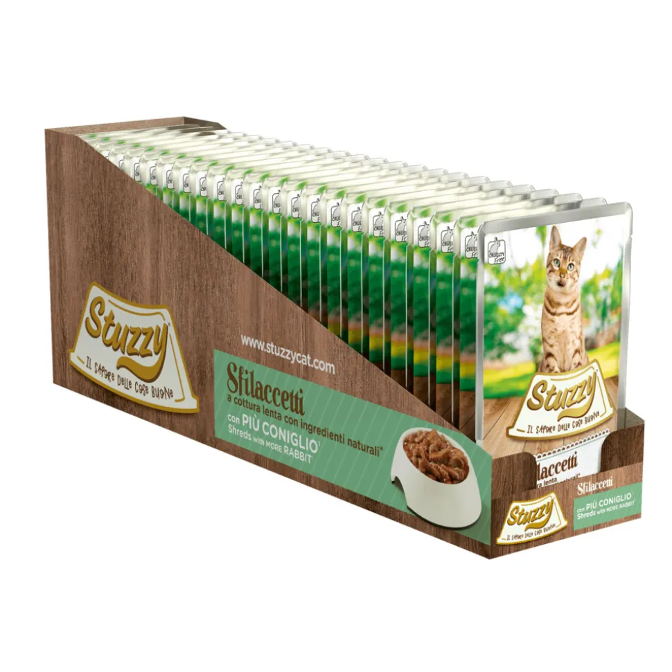 24x Stuzzy Kat Shreds Konijn 85 gr