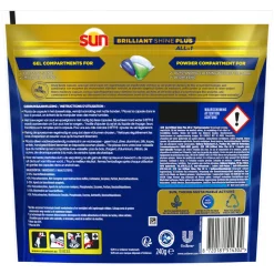 8x Sun Brilliant Shine+ All-in 1 Vaatwascapsules 16 stuks