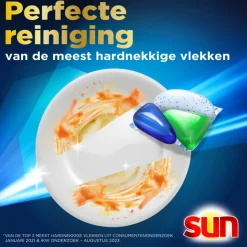 8x Sun Brilliant Shine+ All-in 1 Vaatwascapsules 16 stuks