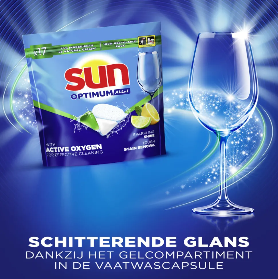 8x Sun Vaatwascapsules Citroen 17 stuks