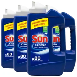 4x Sun Vaatwaspoeder Normaal 1,39 kg 80 wasbeurten