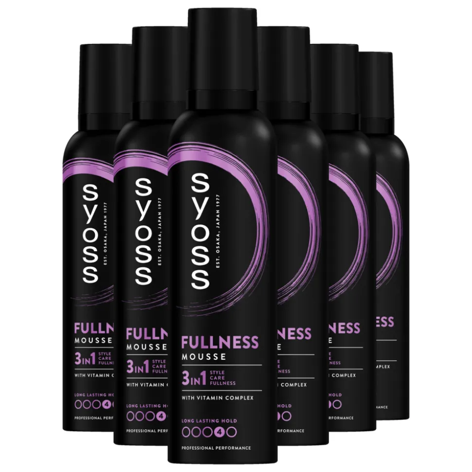 6x Syoss Fullness Haarmousse 250 ml