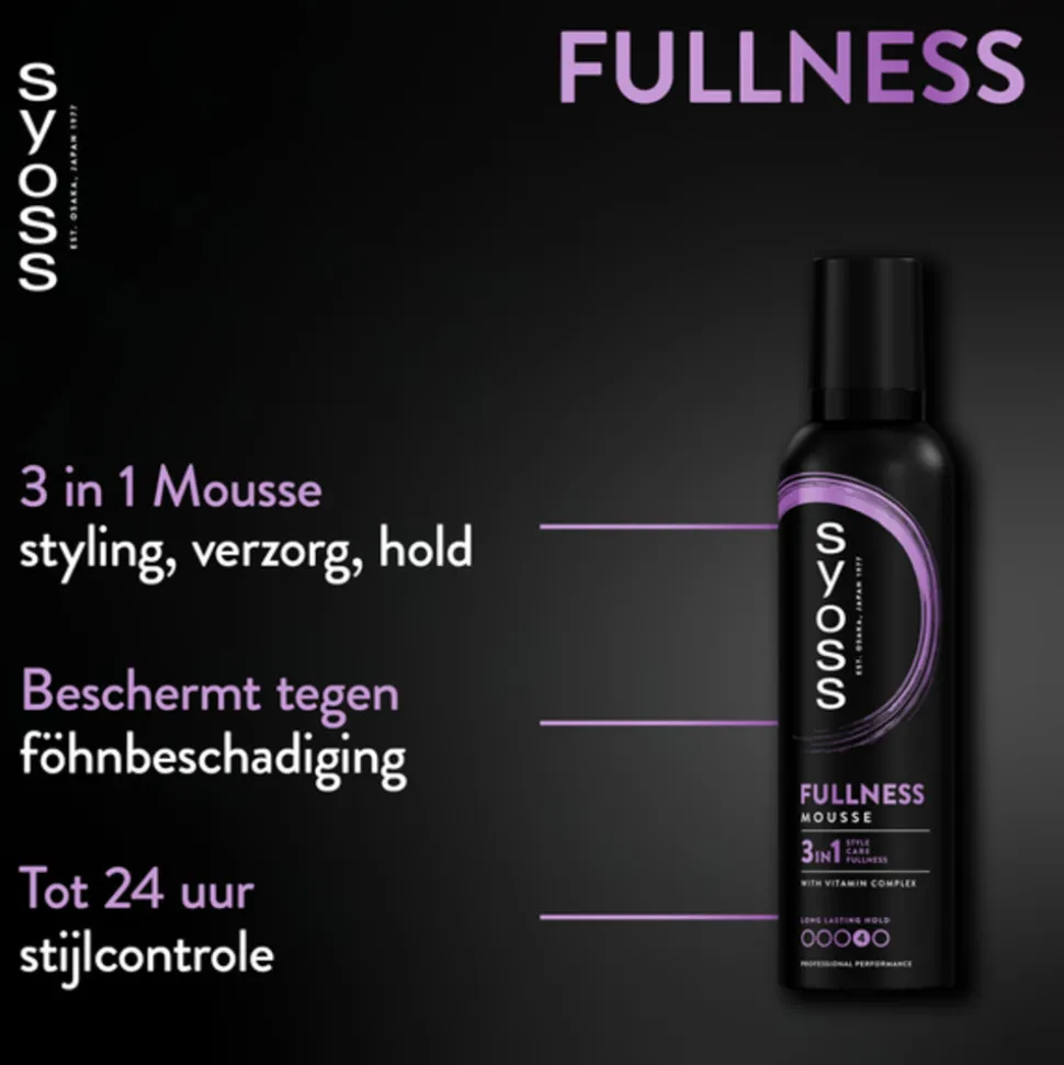 6x Syoss Fullness Haarmousse 250 ml