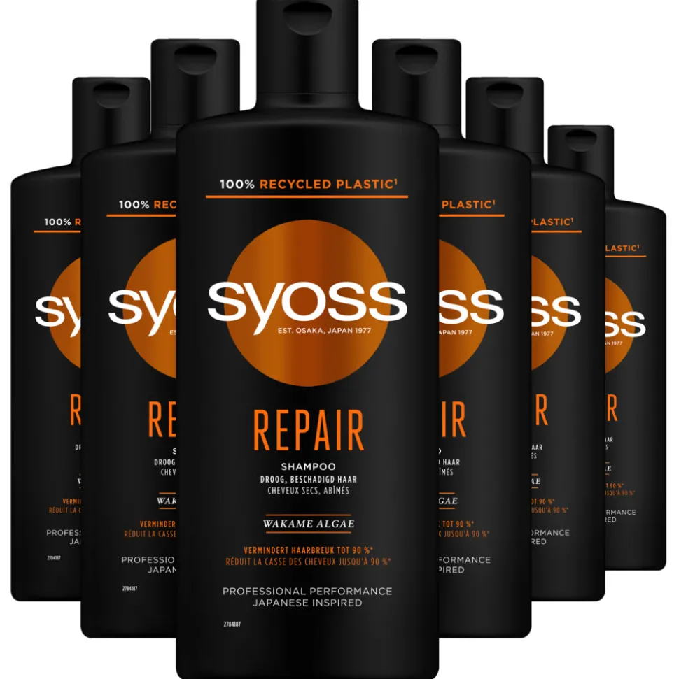 6x Syoss Repair Therapy Shampoo 440 ml