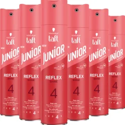 6x Taft Junior Hairspray Ultra Reflex Shine 250 ml