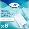 3x TENA Proskin Wet Wash Gloves Mild Geparfumeerd 8 stuks