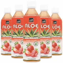 5x Tropical Aloe Vera Drink Aardbei 500 ml