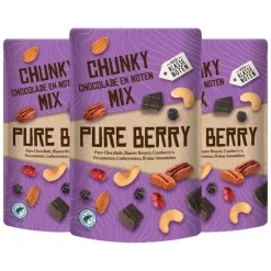 3x Verse Klassenoten Chunky Chocolade en Noten Mix Pure Berry 150 gr