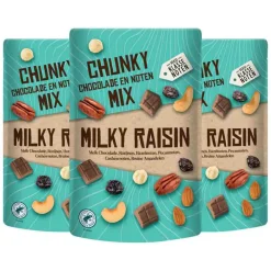 3x Verse Klassenoten Chunky Chocolade en Noten Mix Milky Raisin 150 gr