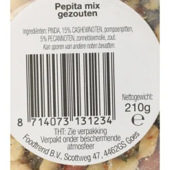 6x Verse Klassenoten Pepita Mix Gezouten 210 gr