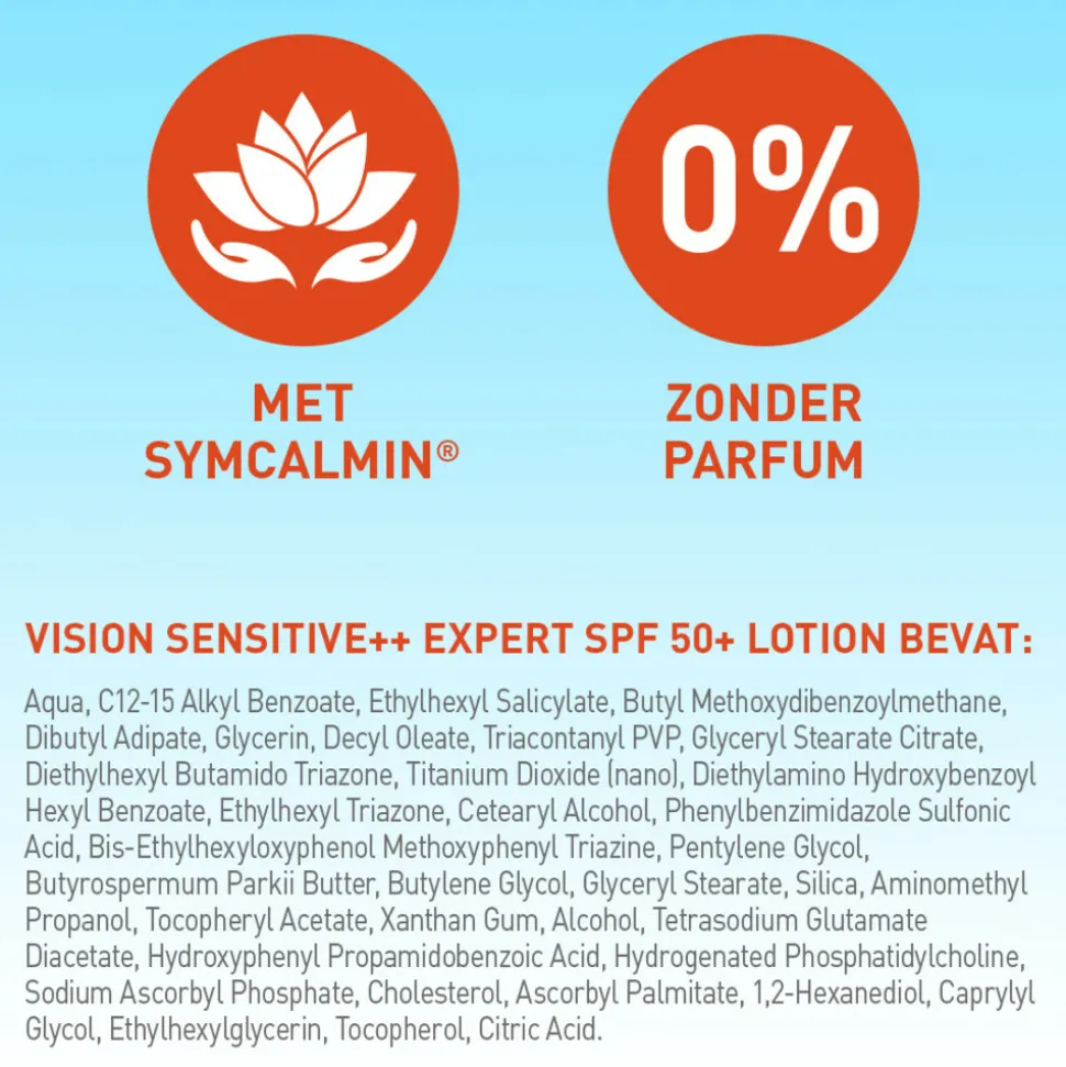 2x Vision Zonnebrand Sensitive SPF 50 185 ml