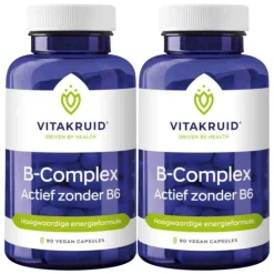 2x Vitakruid B-Complex Actief Zonder B6 90 vegacapsules