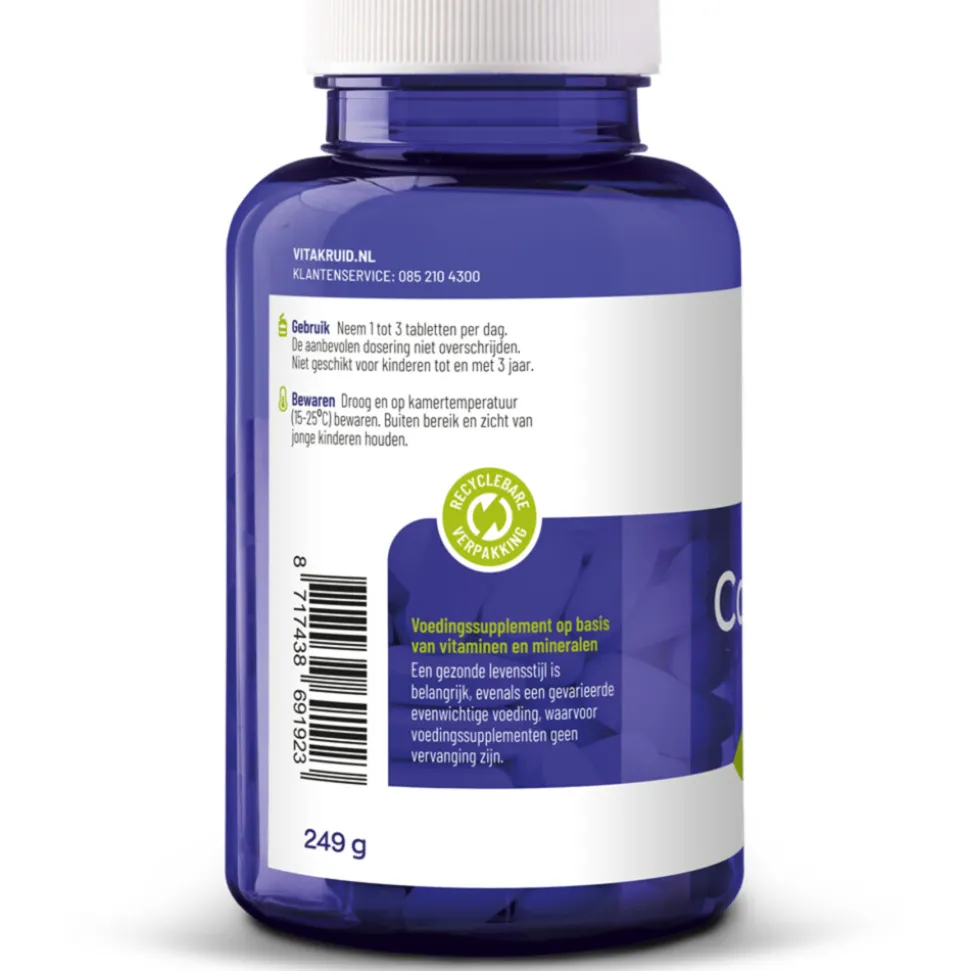 2x Vitakruid Calcium 400 & D3 uit Rode Alg 100 kauwtabletten