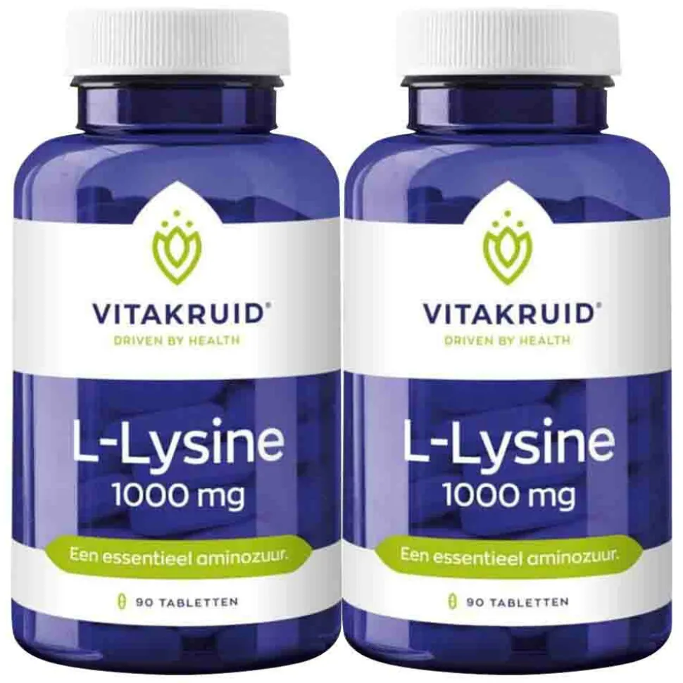 2x Vitakruid L-Lysine 1000 mg 90 tabletten