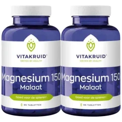 2x Vitakruid Magnesium Malaat 150 90 tabletten