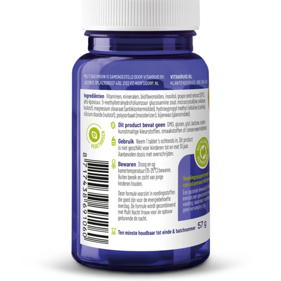 2x Vitakruid Multi Dag Vrouw 30 tabletten