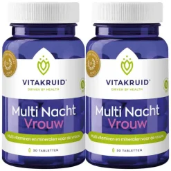 2x Vitakruid Multi Nacht Vrouw 30 tabletten
