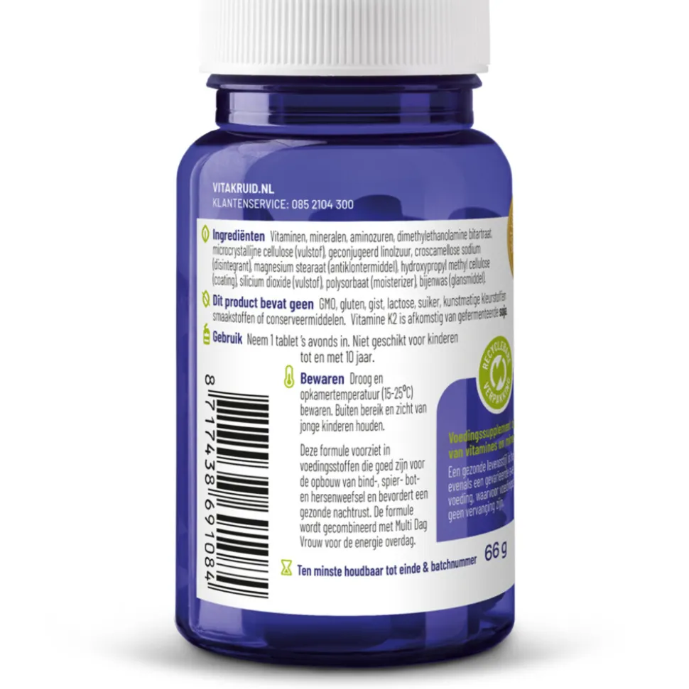 2x Vitakruid Multi Nacht Vrouw 30 tabletten