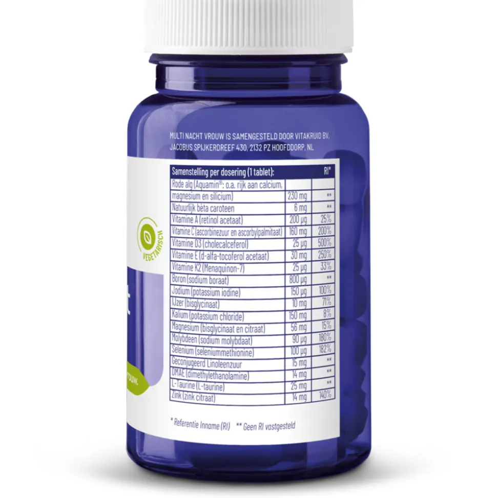 2x Vitakruid Multi Nacht Vrouw 30 tabletten