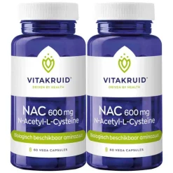 2x Vitakruid Nac 600 mg N-Acetyl-L-Cysteïne 60 vegacapsules