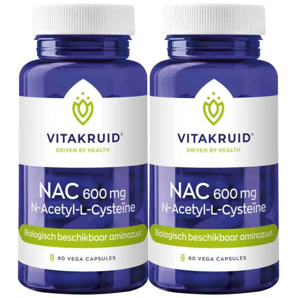 2x Vitakruid Nac 600 mg N-Acetyl-L-Cysteïne 60 vegacapsules