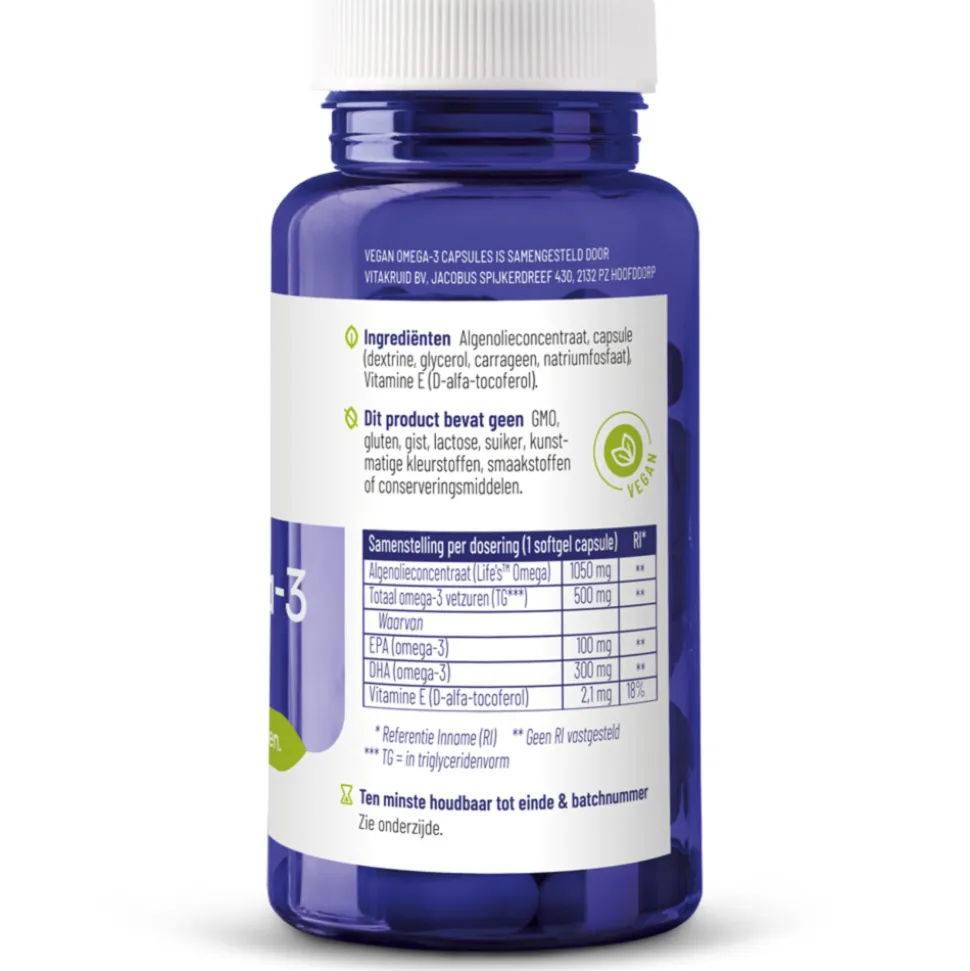 2x Vitakruid Omega 3 1000 TG Vegan 60 softgels