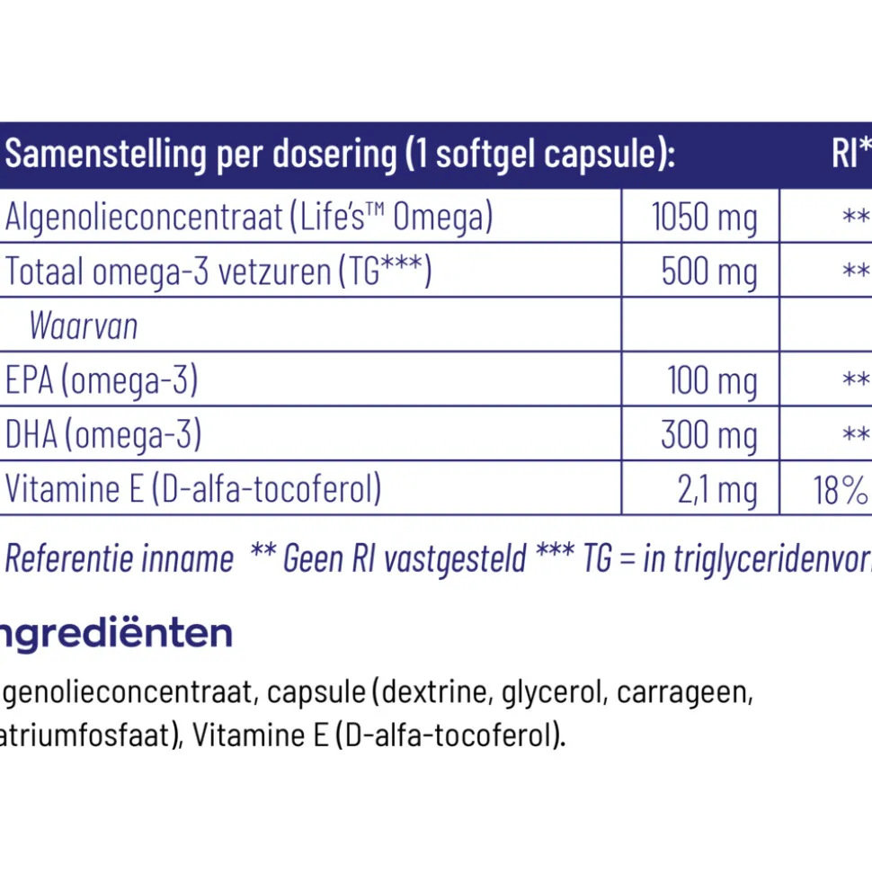 2x Vitakruid Omega 3 1000 TG Vegan 60 softgels