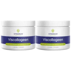 2x Vitakruid Pure Viscollageen Poeder Met C en Zink 130 gr