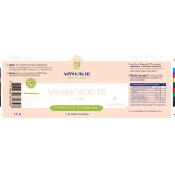 2x Vitakruid Visolie 1400 TG Met D3 60 capsules