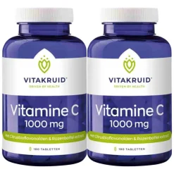 2x Vitakruid Vitamine C 1000 mg 180 tabletten