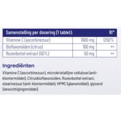 2x Vitakruid Vitamine C 1000 mg 180 tabletten