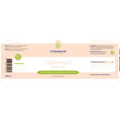 2x Vitakruid Vitamine C 1000 mg 180 tabletten
