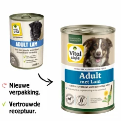 6x Vitalstyle Hondenvoer Bik Lam 400 gr