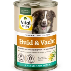 6x Vitalstyle Hondenvoer Blik Huid & Vacht 400 gr