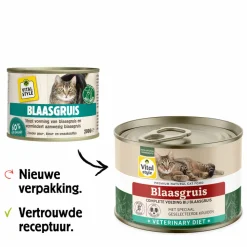 6x Vitalstyle Kattenvoer Blik Blaasgruis 200 gr