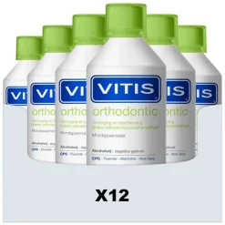 12x Vitis Mondwater Orthodontic 500 ml