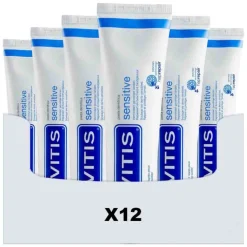 12x Vitis Tandpasta Sensitive 75 ml