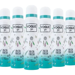 6x Vogue Girl Anti Transpirant Ibiza Fresh 150 ml