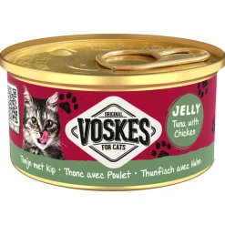 24x Voskes Kattenvoer Nat Gelei Tonijn & Kip 85 gr