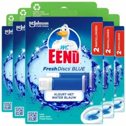 5x WC Eend Fresh Discs Duo Navulling Coloring Blue 72 ml