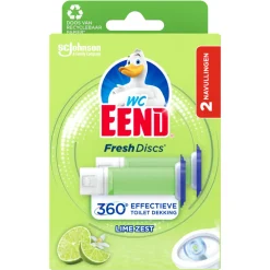 5x WC Eend Fresh Discs Duo Navulling Lime Zest 72 ml