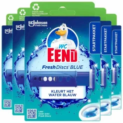 5x WC Eend Fresh Discs Houder Coloring Blue 36 ml