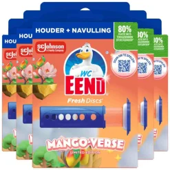 5x WC Eend Fresh Discs Houder Mango Verse 36 ml