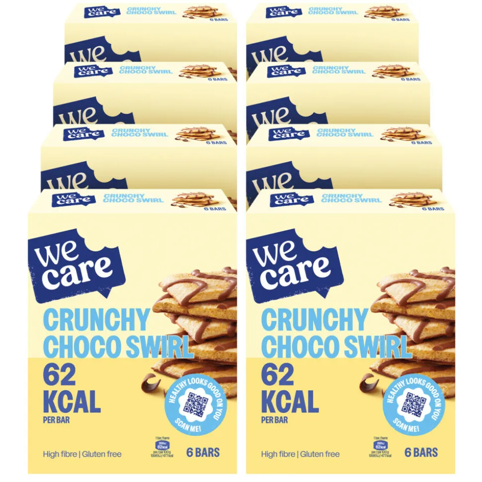 8x WeCare Bars Crunchy Choco Swirl 78 gr