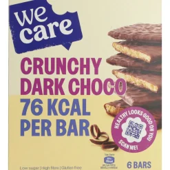 8x WeCare Bars Crunchy Dark Choco 102 gr